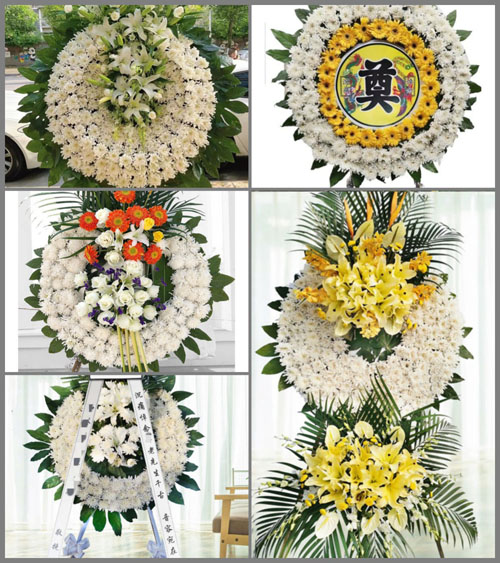 山东青岛平度市旧店镇华山后村花圈速递