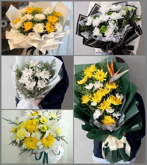 山东青岛平度市旧店镇华山后村白事花束代送